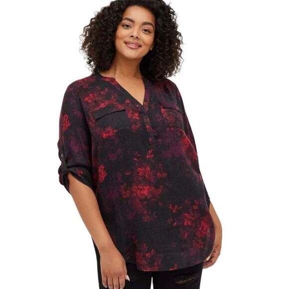 Torrid Harper Flannel Tunic Sz 5X - Picture 1 of 6